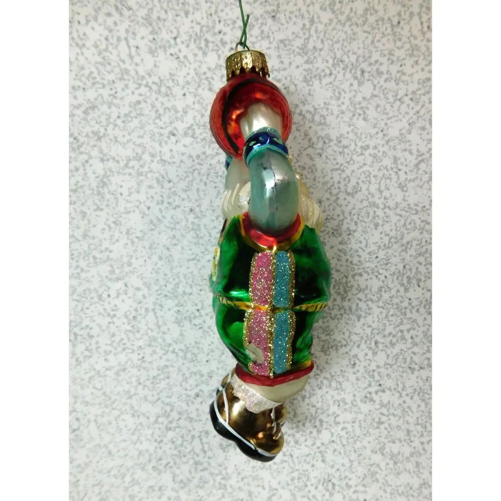 Basketball Santa Claus Christmas Ornament Unique Treasures Blown Glass Marked